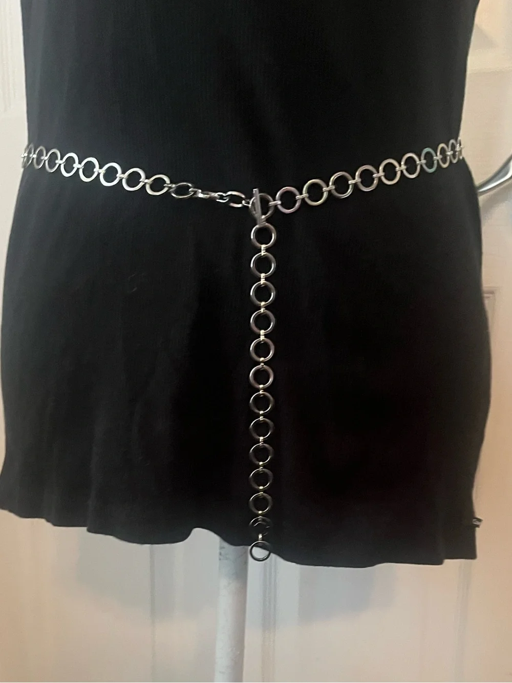 Small Silver Chain Belt. 36”